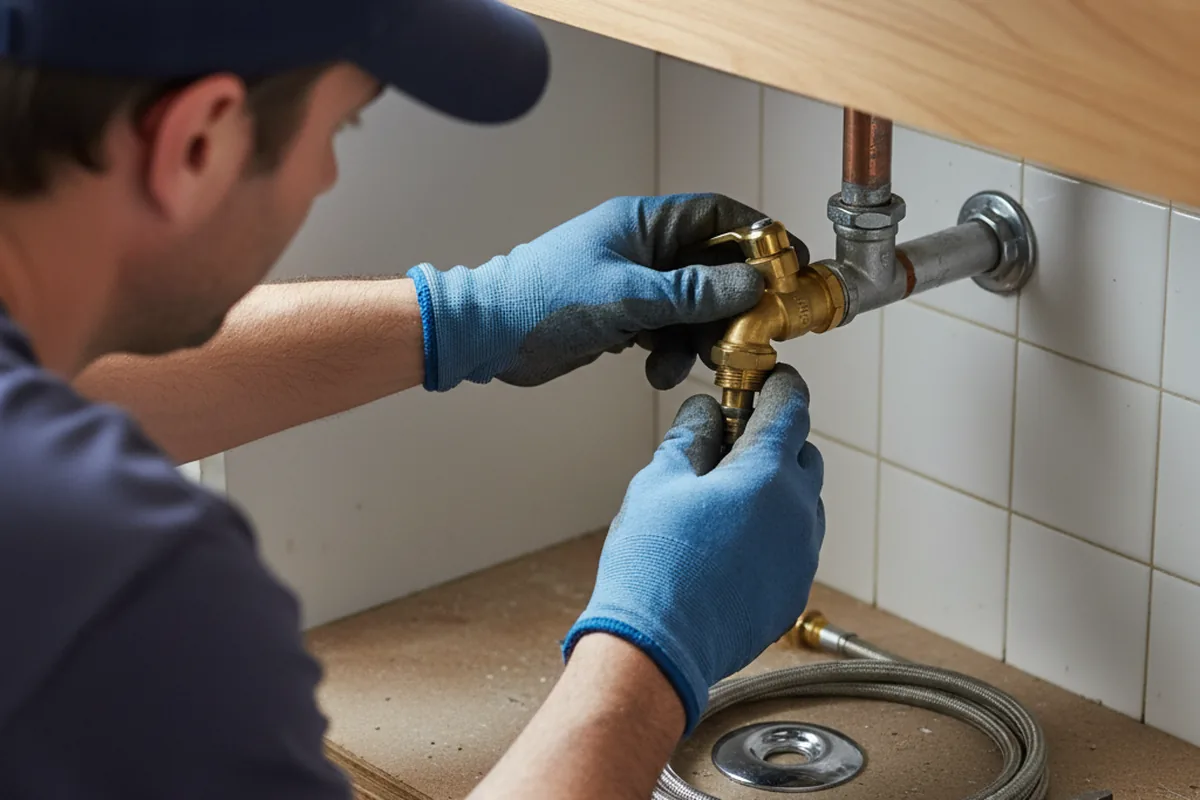 Shutoff valve and fitting work during Repiping in Verona